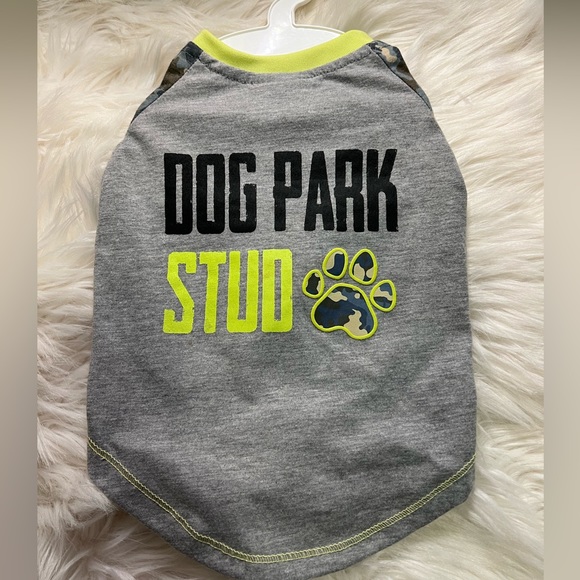 NEW Top Paw Dog Park Stud Camo Tee